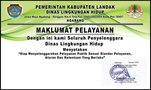 Maklumat Pelayanan DLH Kabuppaten Nias Selatan